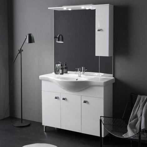 COMPOSIZIONE BAGNO SMART 105 BIANCO LUCIDO COD: CD-AB0253CM