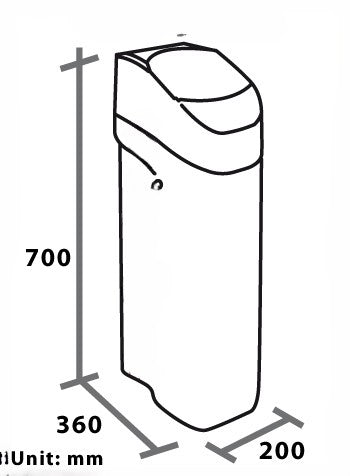 Addolcitore acqua (Rig. Volume-tempo) 11 lt. resina COD:CD-15000138-02SG