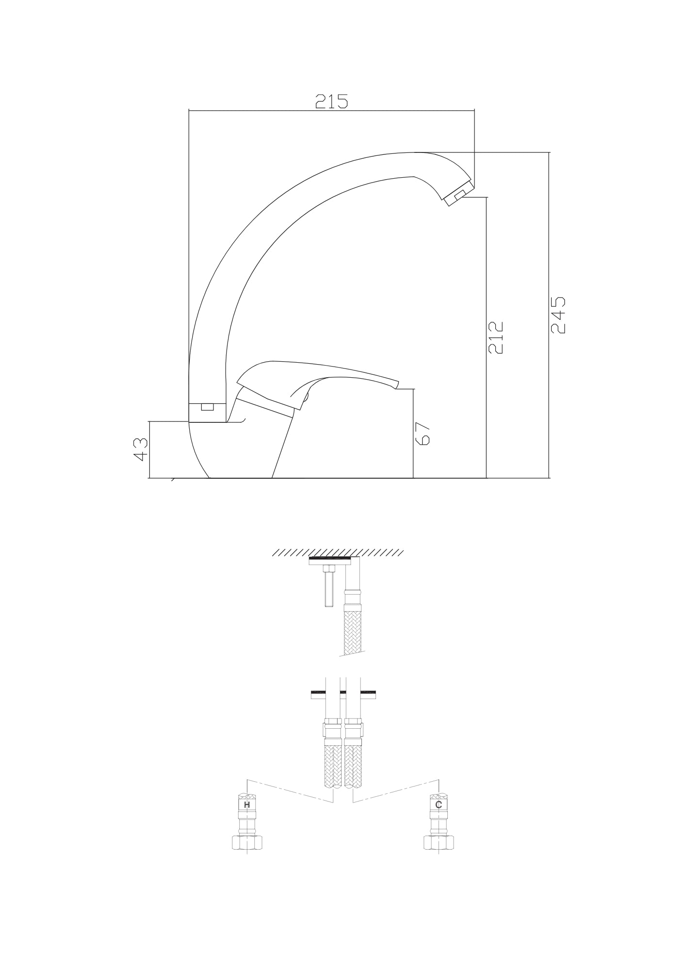 MONOCOMANDO LAVELLO BOCCA ALTA AMERICA COD:CD-01635C