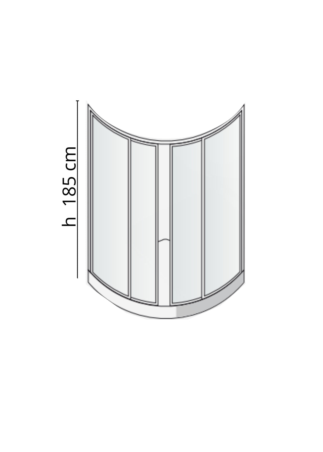BOX SEMICIRCOLARE A 2 ANTE SCORREVOLI COD-CD:01276C