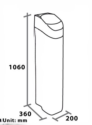Addolcitore acqua (Rig. Volume-tempo) 15 lt. resina COD:CD-15000138-03SG