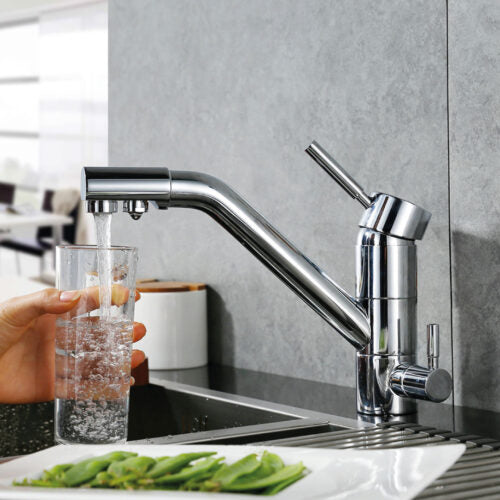 Rubinetto da cucina Miscelatore 3 vie 3/8″ Granito Avena. COD: CD-10003095GASG