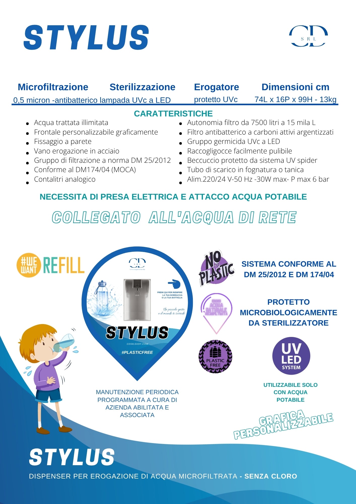 Stylus Erogatore a muro
