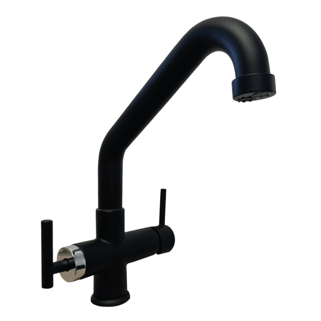 Rubinetto Canna Bassa Miscelatore 4 vie 3/8” Nero Opaco COD: CD-10004004NOSG