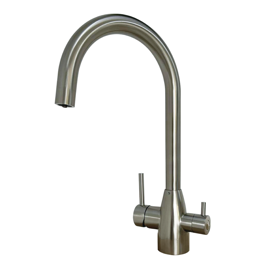 Rubinetto mix Acciaio Inox 3 vie 3/8” Nickel Spazzolato COD:CD-10003074NSSG