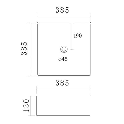 LAVABO DA APPOGGIO MOD. LA54 CM 39 X 39 COD:185-LA54D
