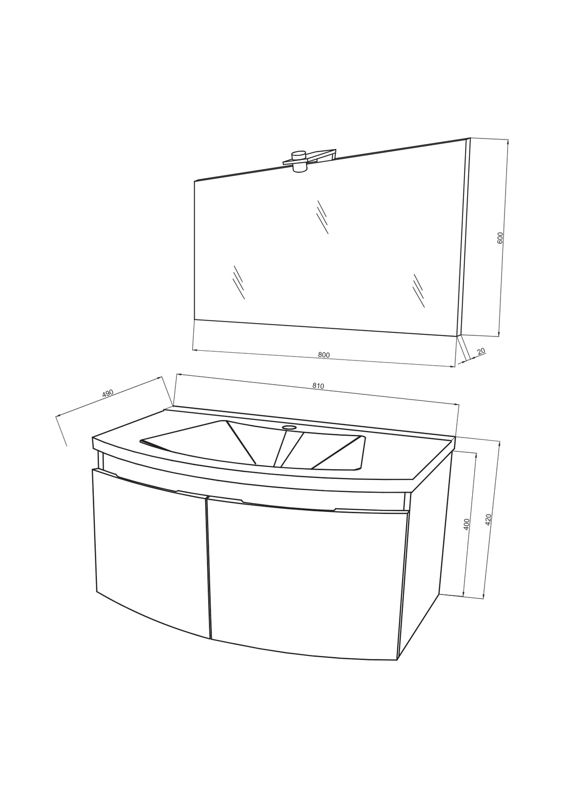 COMPOSIZIONE GIULIA BIANCO LUCIDO COD:CD-23900C