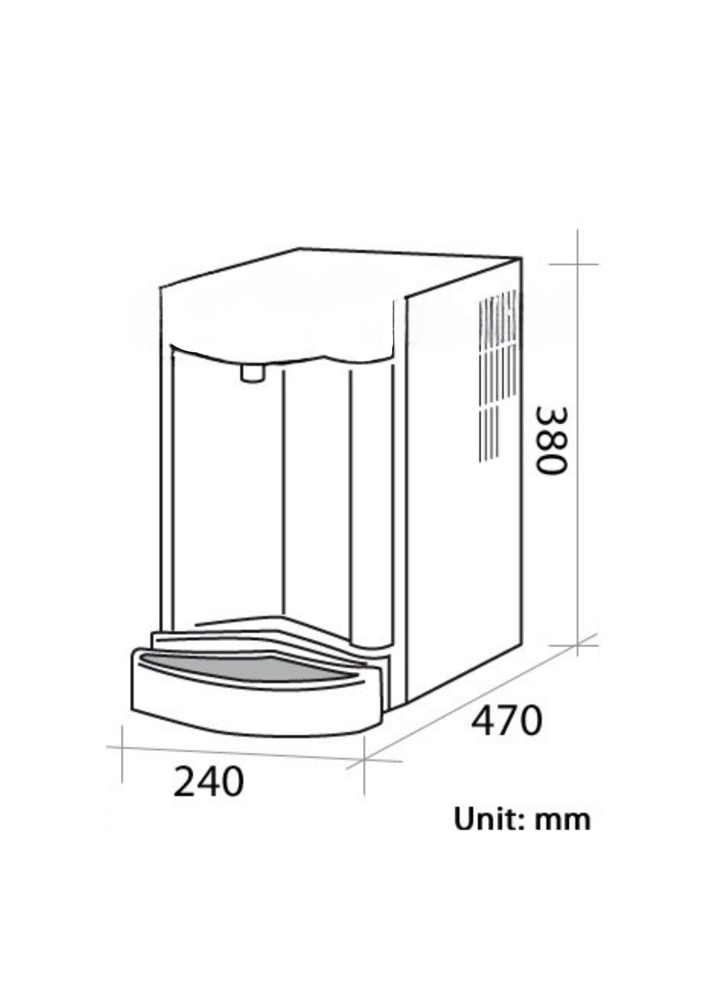 Aquais 90 refrigeratore sopra banco 3 vie acqua fredda + ambiente + frizzante fredda COD-CD:20030028-002SG