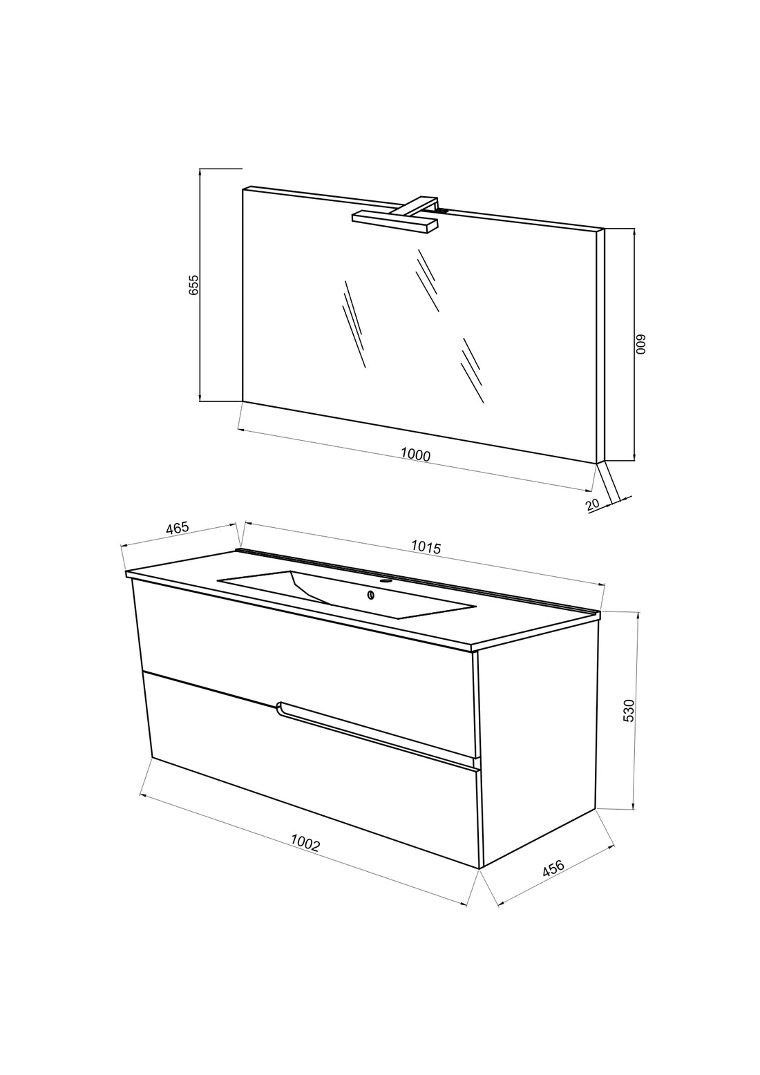COMPOSIZIONE MOBILE DA BAGNO EVA 100 COD:CD-23174C