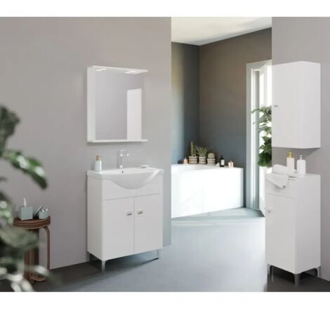 COMPOSIZIONE BAGNO SMART 65 BIANCO LUCIDO COD: CD-AB0251CM