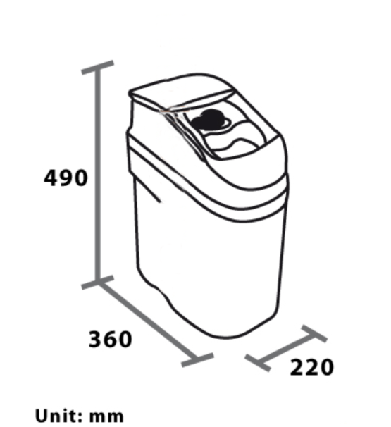 Addolcitore acqua per doccia (Rig. Manuale) 4,5 lt. resina COD:CD-15000125SG