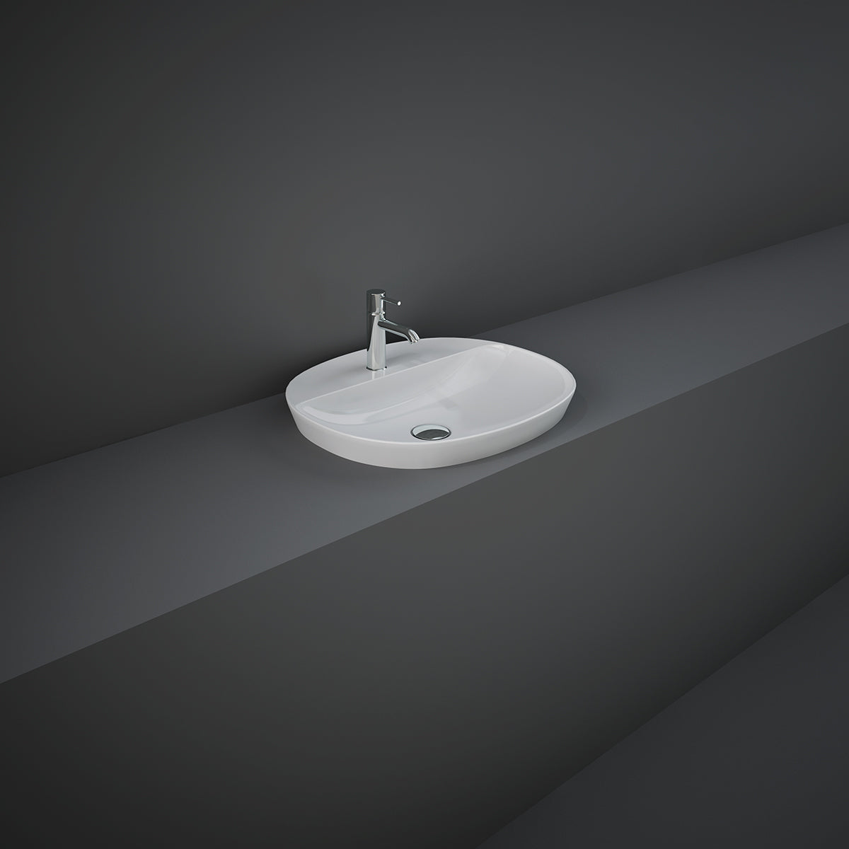 LAVABO AD INCASSO OVALE MONOFORO VARIANT 50 X 42 CM COD-CD:185-RNSOFD
