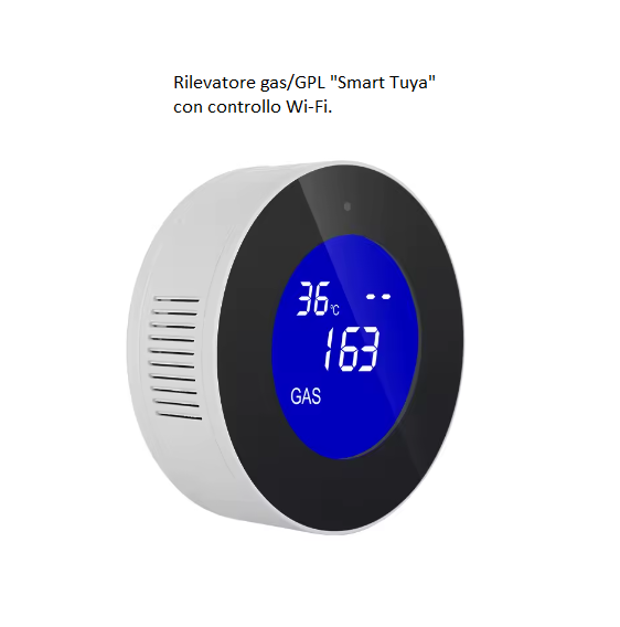 Rilevatore monossido di carbonio stand alone + Rilevatore gas/GPL "Smart Tuya" con controllo Wi-Fi.