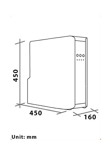 RO800 osmosi inversa diretta 120lt./h. con rubinetto elettronico, senza regolatore TDS COD:CD-050055-001-SG