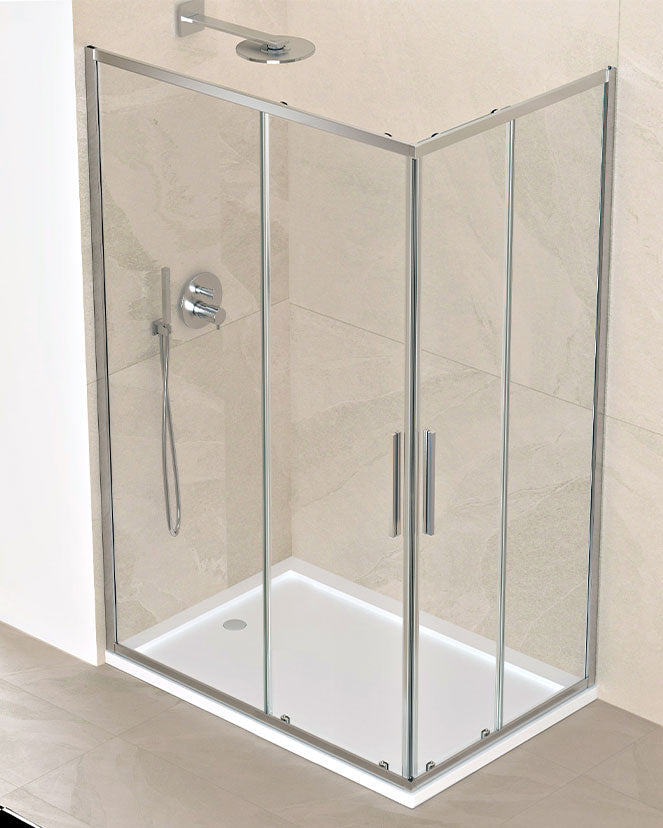 Hinged door with polished chrome profiles COD:1500NOLHS