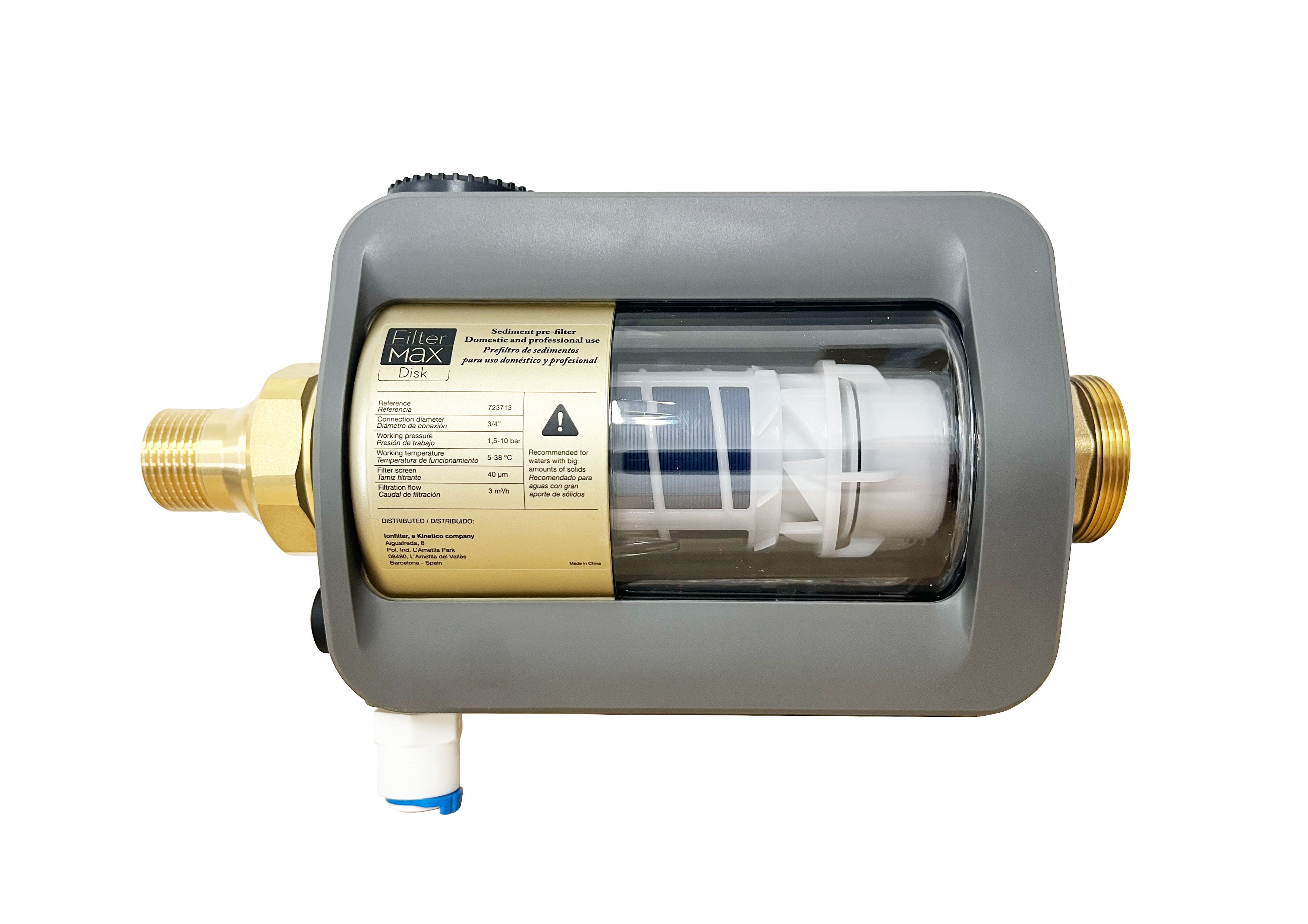 Filtermax Disk Filtro autopulente manuale con regolatore pressione 3/4" COD:CD-04104103-01SG