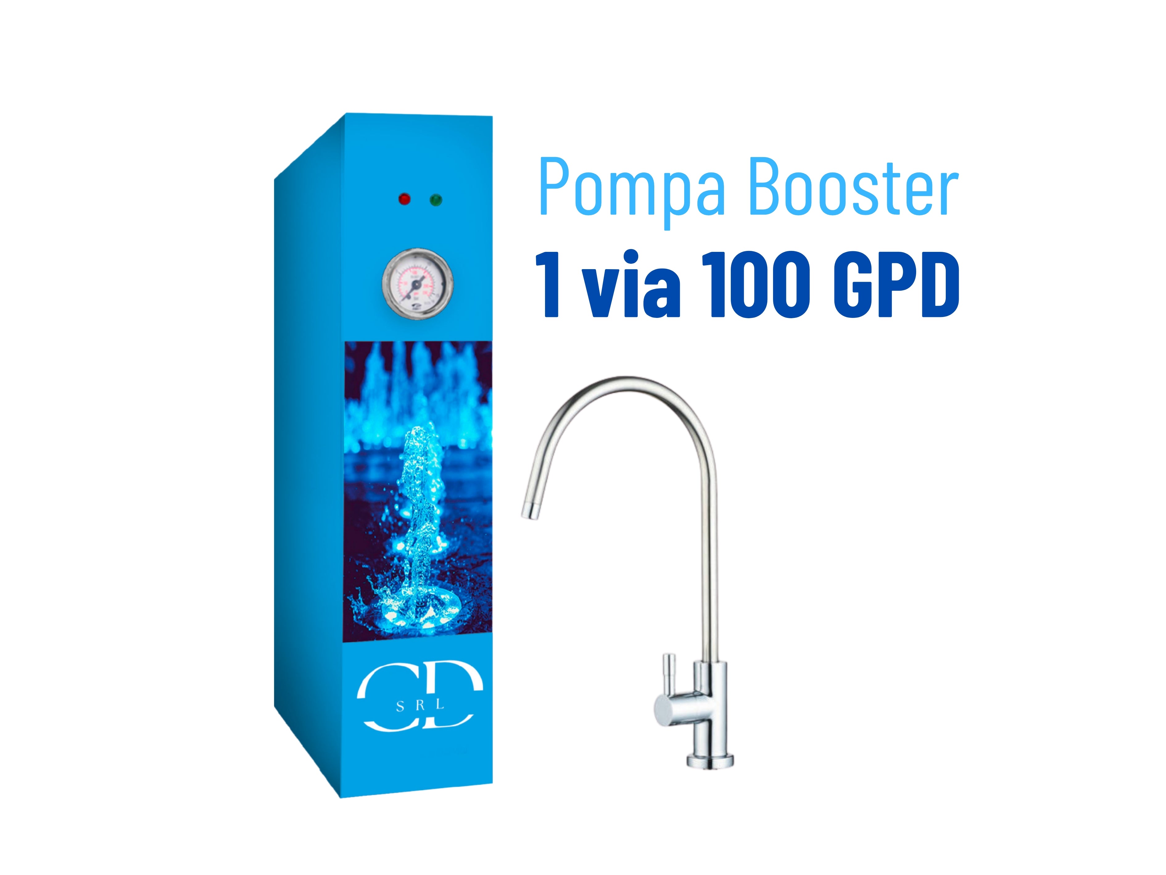 Direct Reverse Osmosis CX250 1 Way Booster Pump 100GPD Blue COD: CD-050015-05