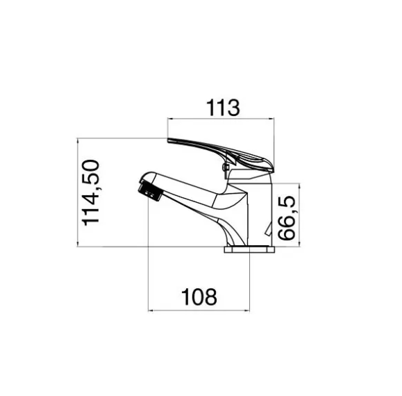 Chrome basin mixer with pop up waste COD:MXBMC1003CR