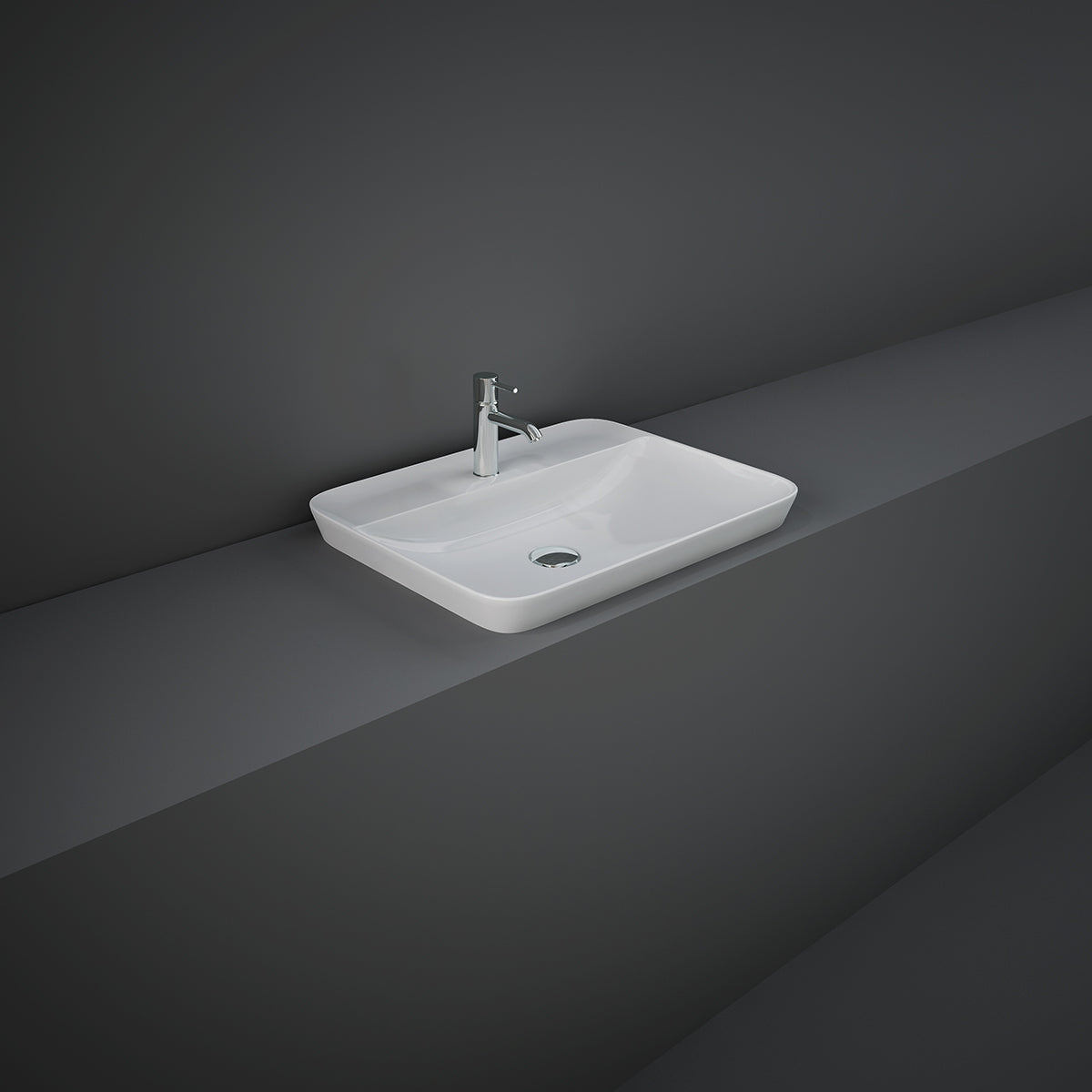 LAVABO AD INCASSO RETTANGOLARE MONOFORO VARIANT 55 X 42 CM COD-CD:185-RNSRFD