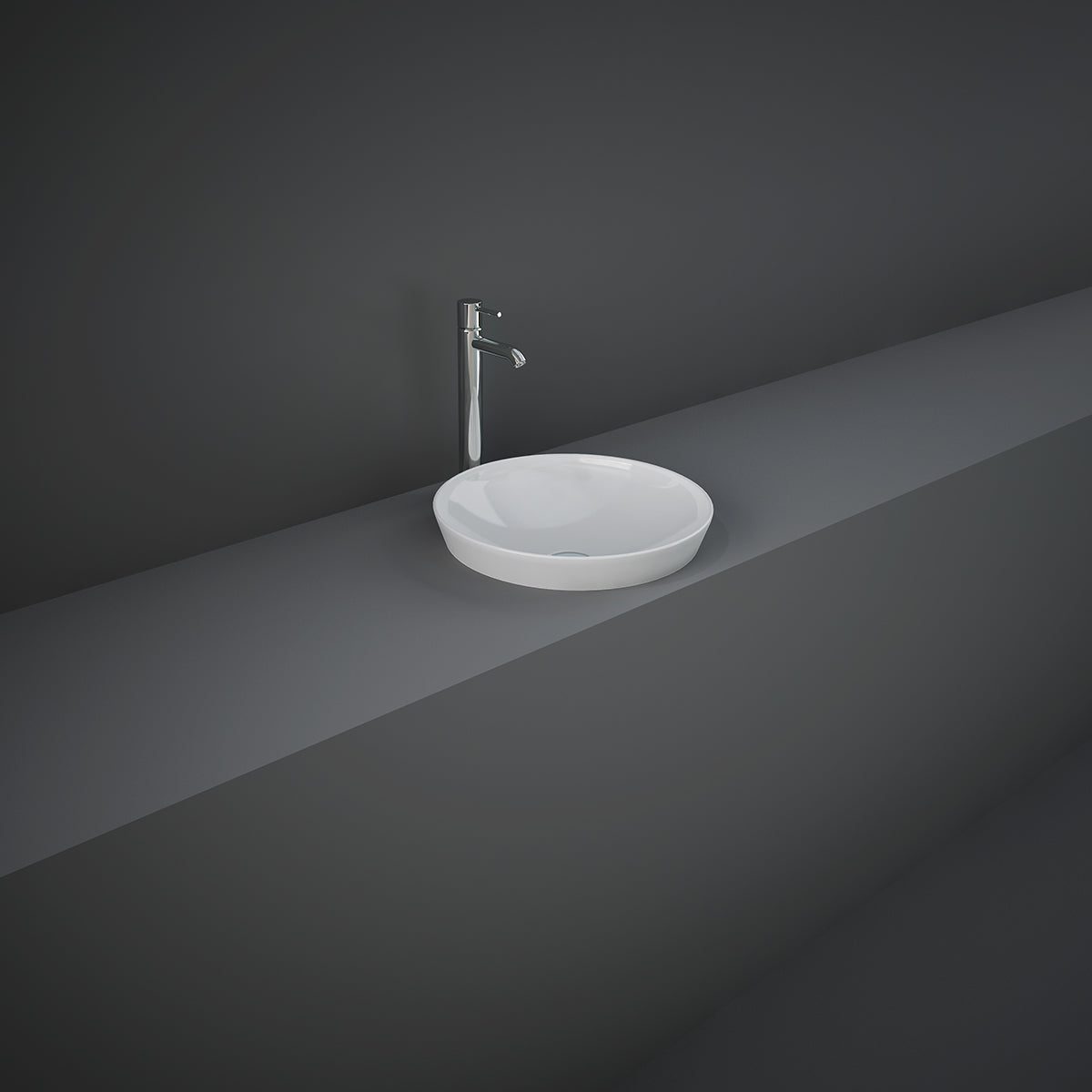 LAVABO AD INCASSO TONDO SENZA FORO VARIANT 36 X 36 CM COD-CD:185-RNSTD