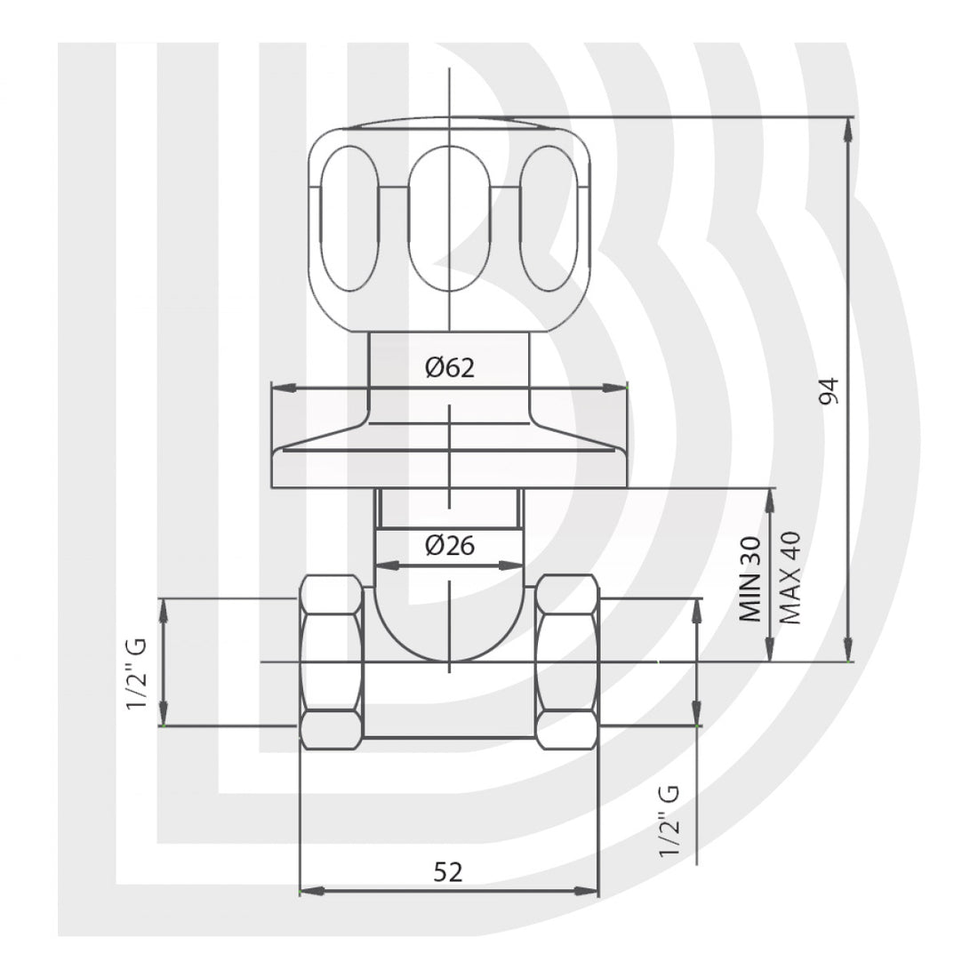 Coppia Rubinetti passanti d’arresto 1/2 incasso COD:CD-S765000B