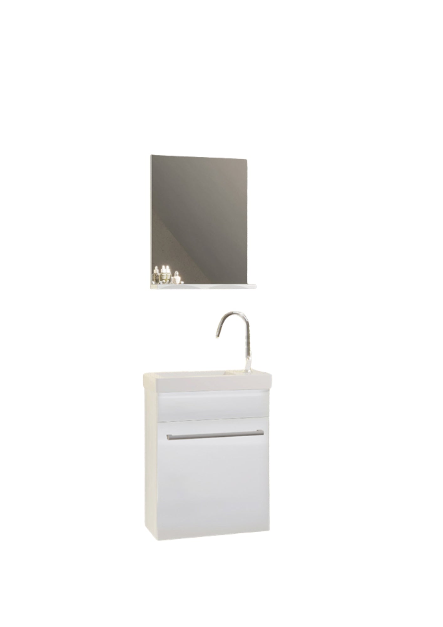 COMPOSIZIONE BAGNO PERLA BIANCO LUCIDO COD: CD-AB0019CM