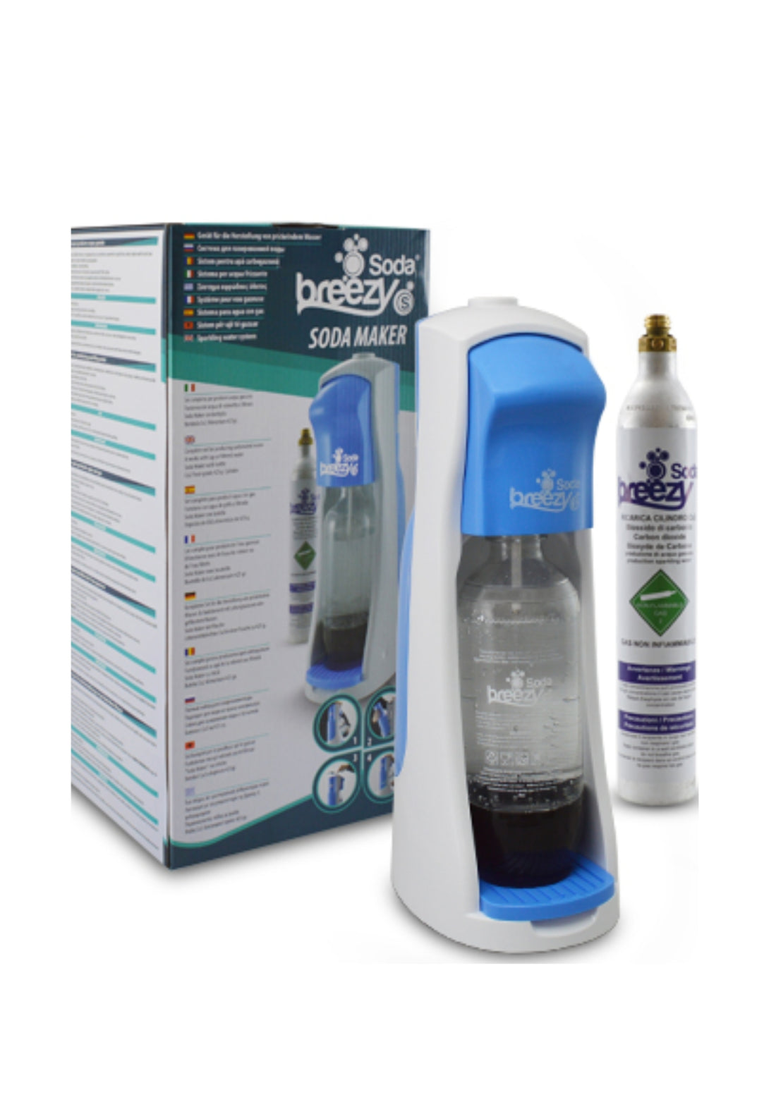 Soda Breezy S gasatore acqua kit starter completo - celeste COD: CD-16016004SG