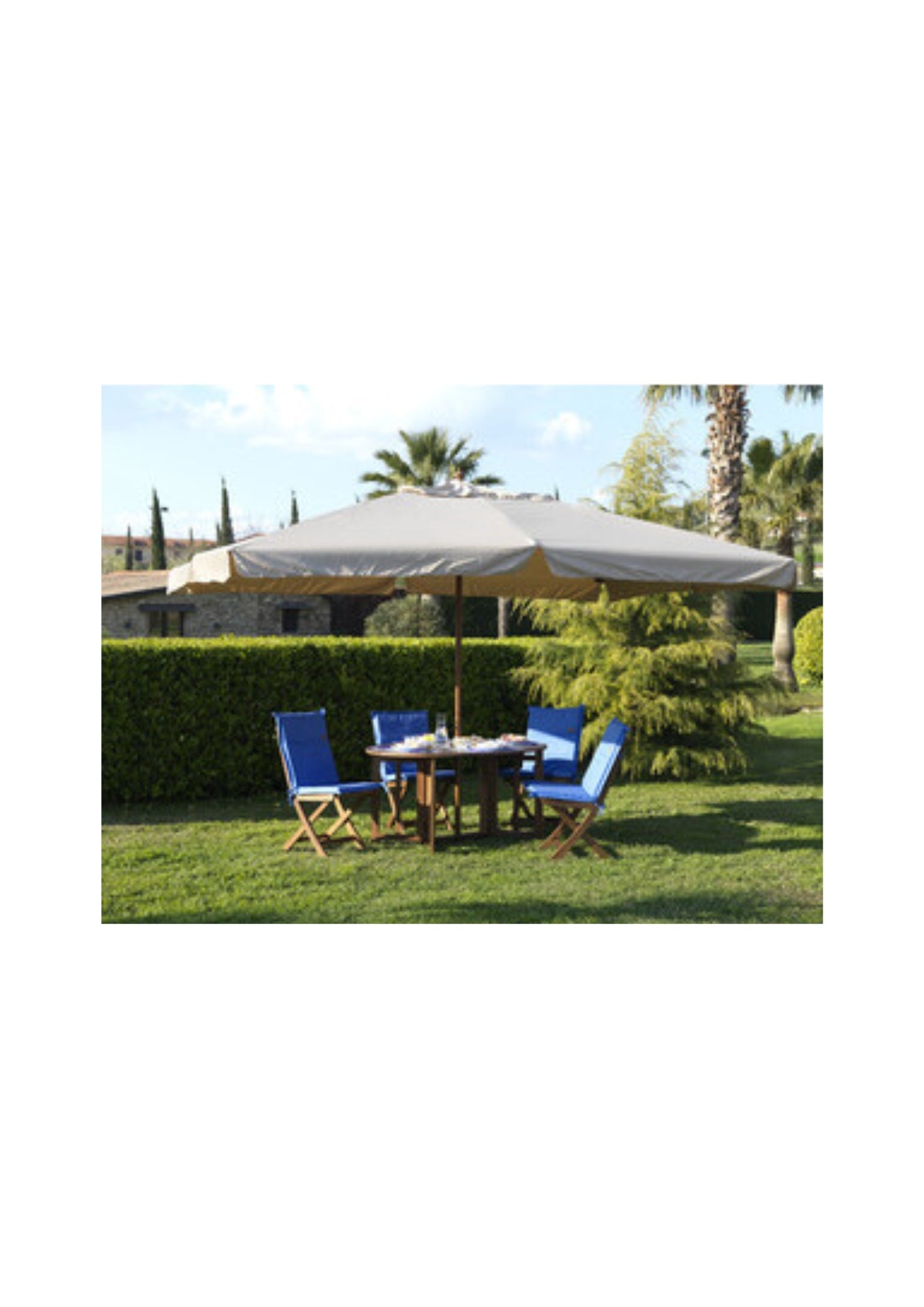 OMBRELLONE IN LEGNO PALO 48 300X400CM CUBA COD: CD-57343CAP