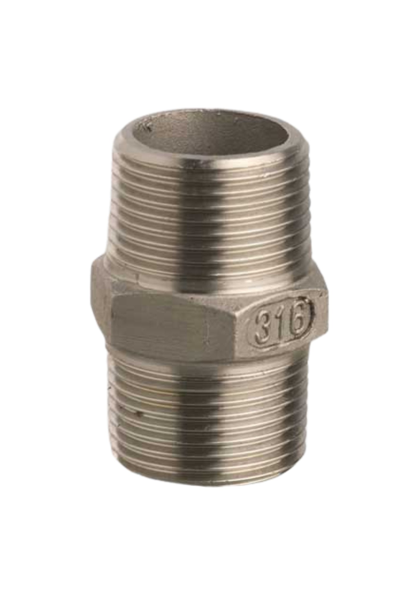RACCORDO NIPLES DOPPIO IN ACCIAIO INOX COD: CD-07908C