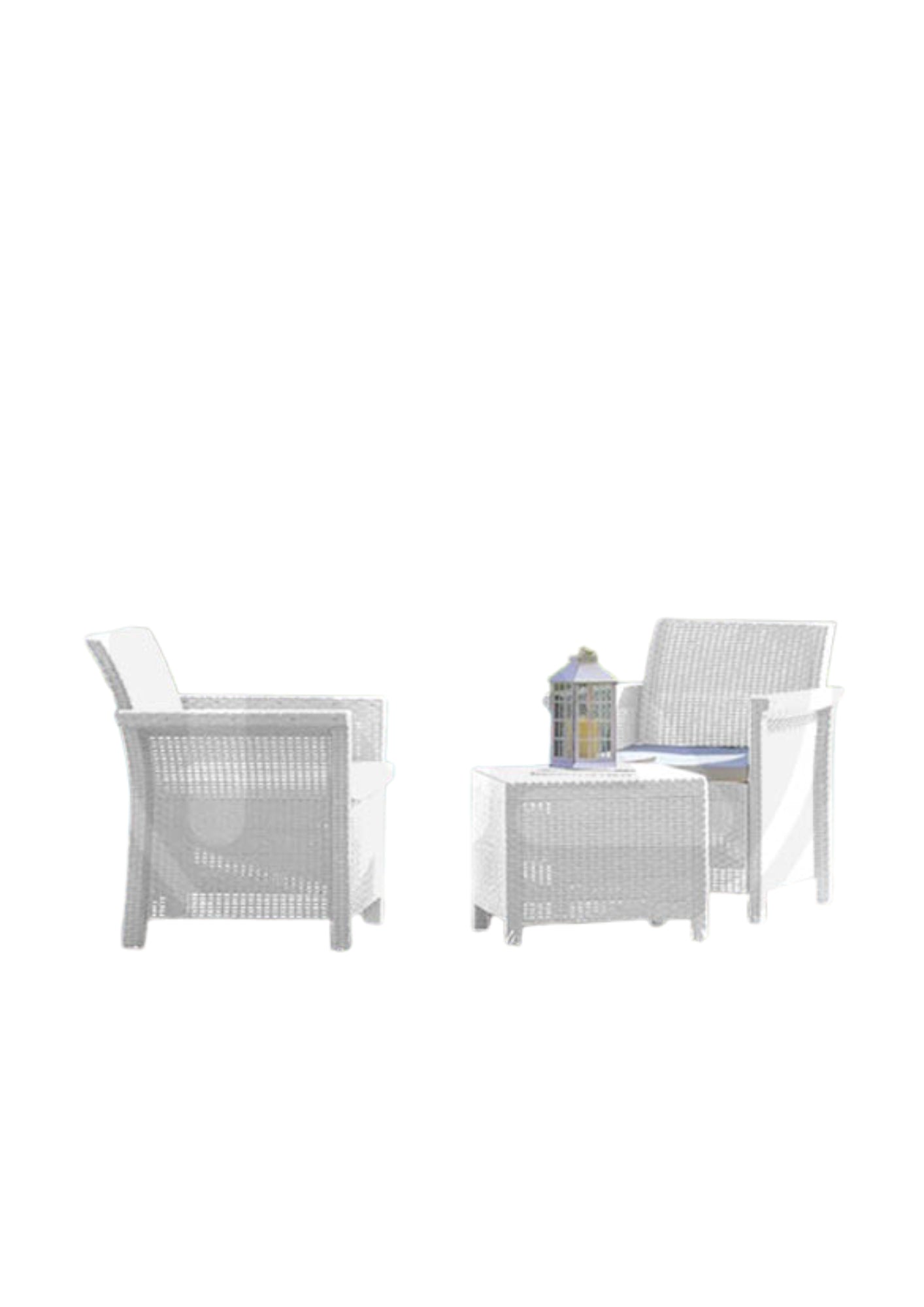 SALOTTO RESINA "DOLCEFARNIENTE BALCONY" BIANCO COD: CD-71036DS