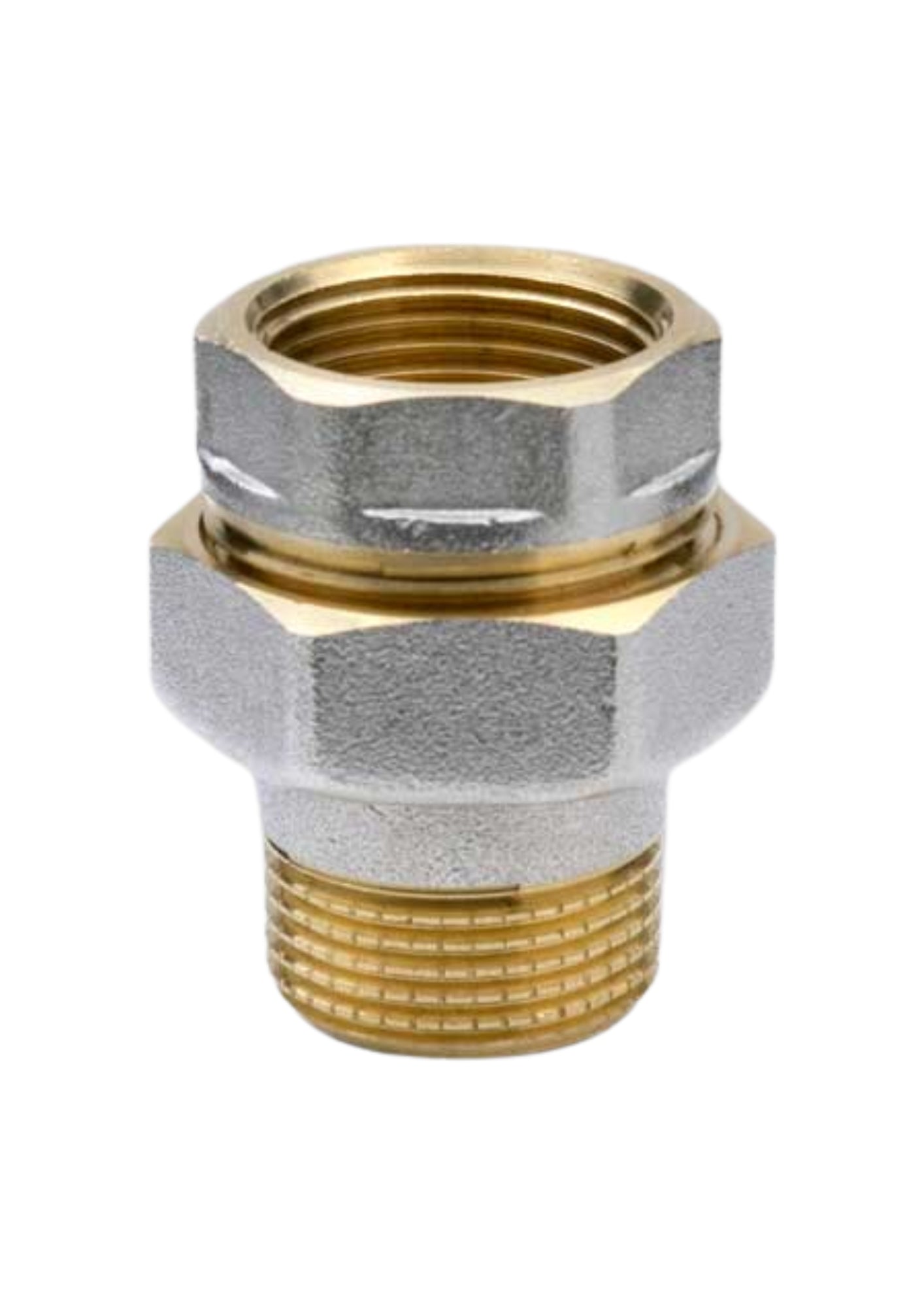 RACCORDO DIRITTO NICHELATO IN TRE PEZZI F/M COD: CD-06915C