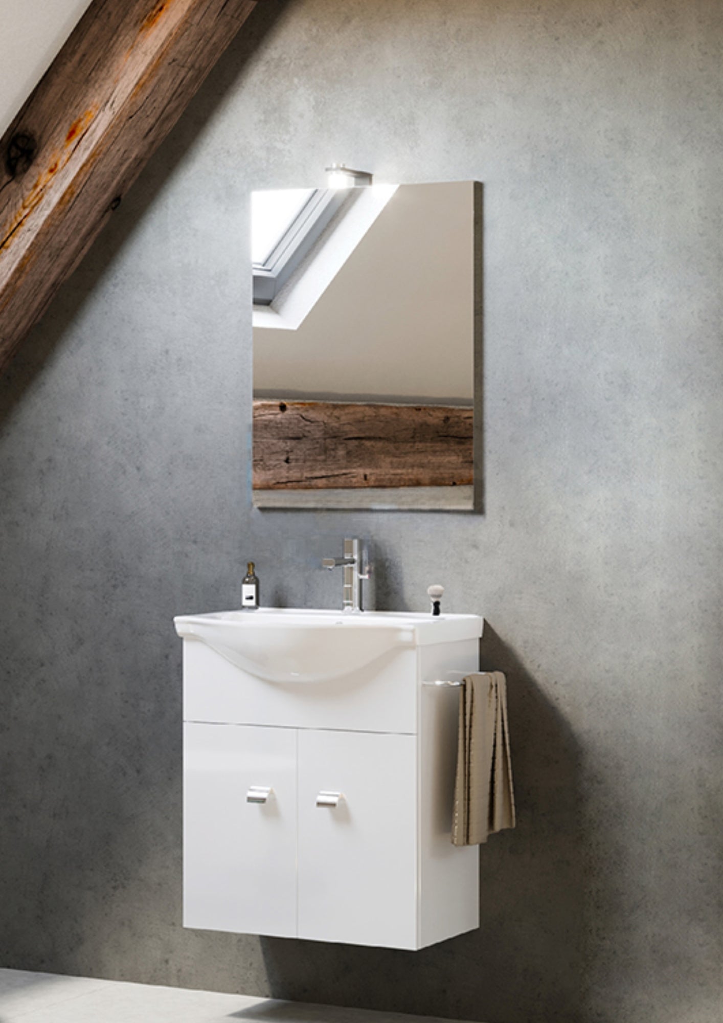 COMPOSIZIONE SOSPESA EMMA 55 BIANCO LUCIDO COD: CD-AB0CM