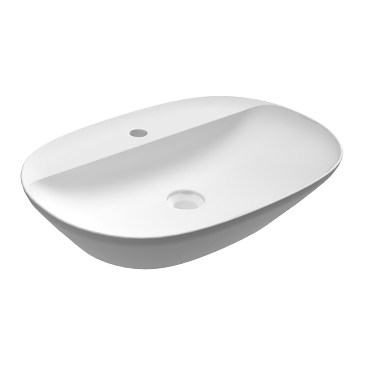 LAVABO DA APPOGGIO OVALE ALLUNGATO (MONOFORO) VARIANT 60X42CM COD-CD:185-RNALFD