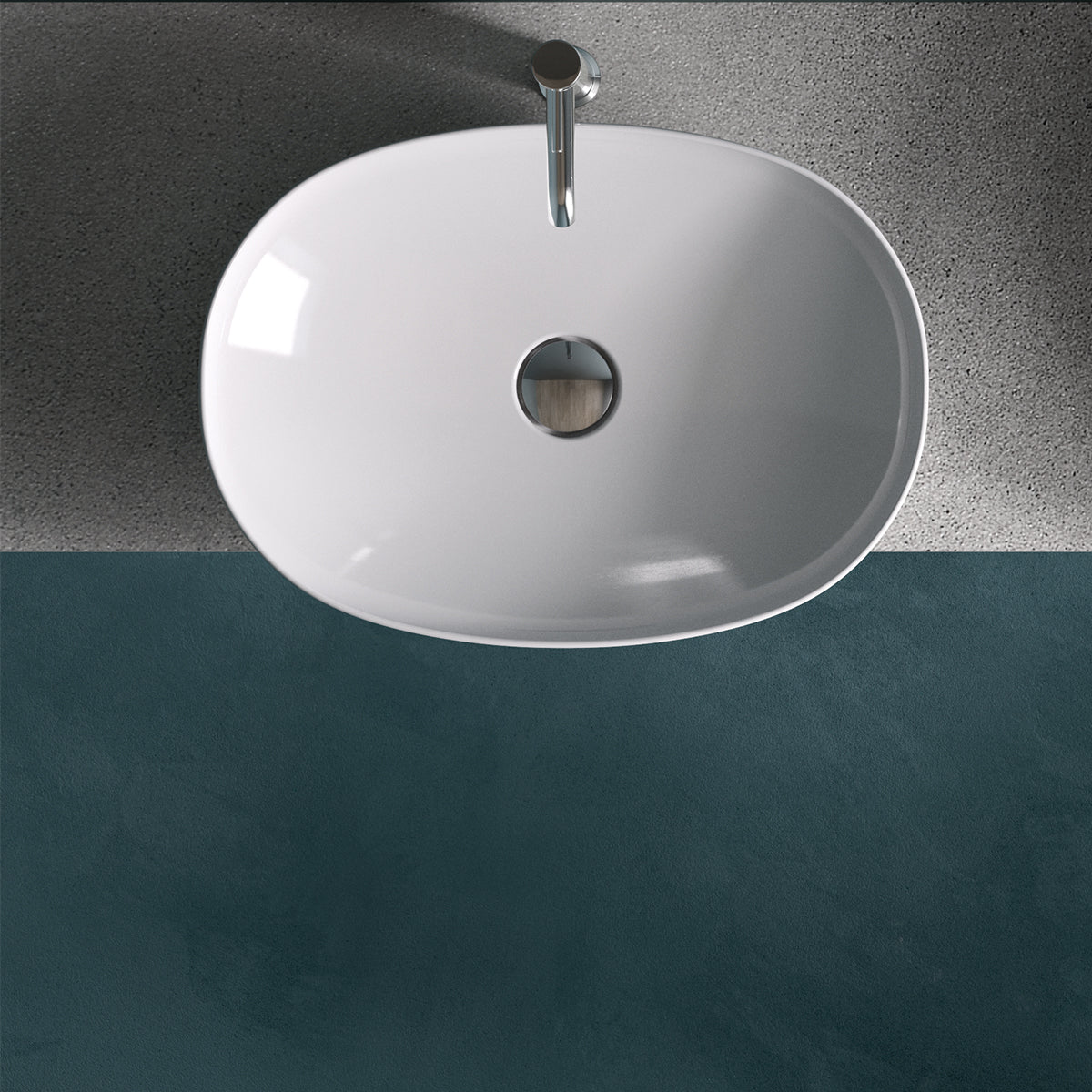 LAVABO DA APPOGGIO OVALE (SENZA FORO) VARIANT 50X36 CM COD-CD:185-RNAOD