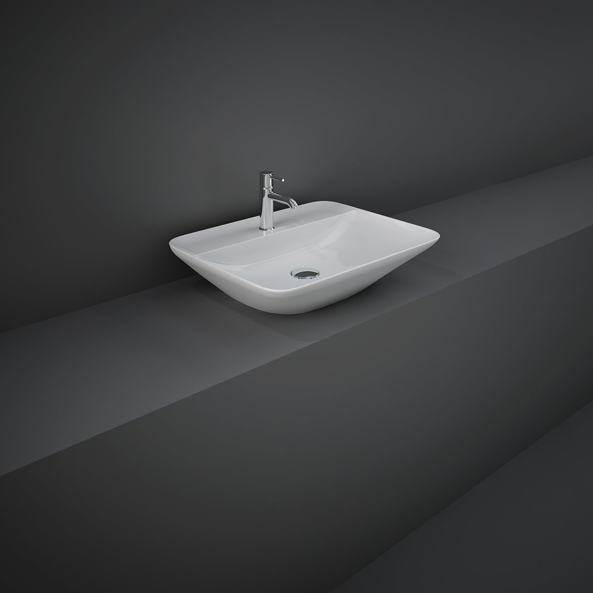 LAVABO DA APPOGGIO RETTANGOLARE (MONOFORO) VARIANT 55X42CM CM COD-CD:185-RNARFD