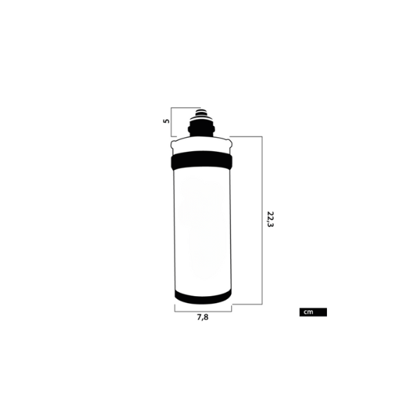 Kit Microfiltrazione acqua con filtro Sky Blue Small con Rubinetto unico 3 Vie Nero Opaco – Acqua Liscia COD: CD-38S