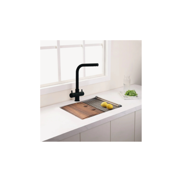 Kit Microfiltrazione acqua con filtro Sky Blue Small con Rubinetto unico 3 Vie Nero Opaco – Acqua Liscia COD: CD-38S