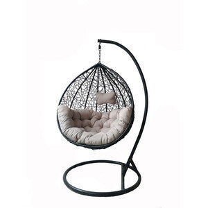 POLTRONA SOSPESA ACCIAIO E POLYRATTAN LUNA COD: CD-504121CAP