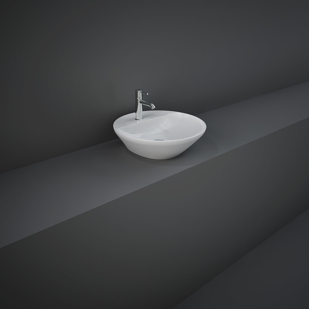 LAVABO DA APPOGGIO TONDO (MONOFORO) VARIANT 42X42 CM COD-CD:185-RNATFD