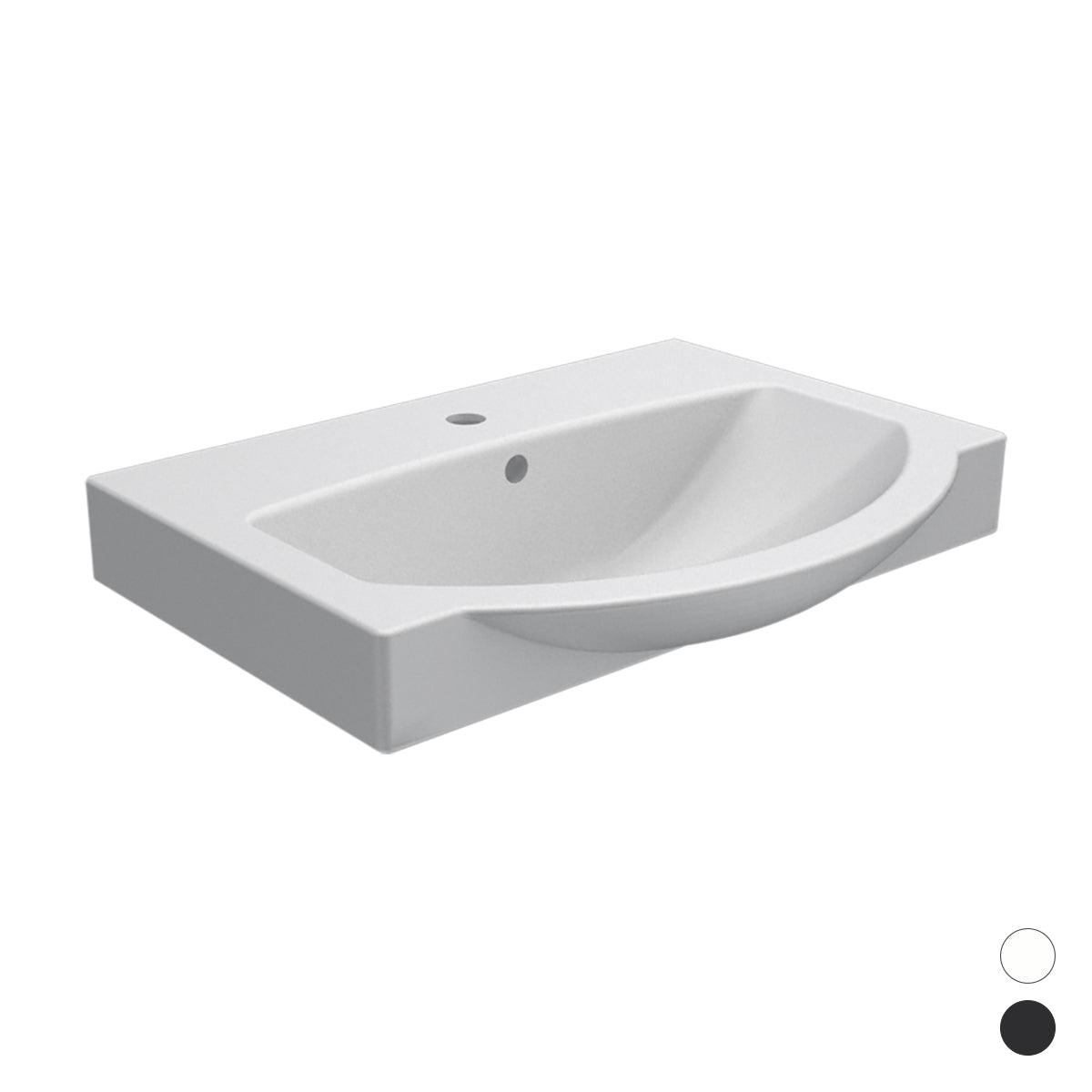 LAVABO A PARETE MOD. LP95CM50X40 Bianco 185-LP95-BI050D