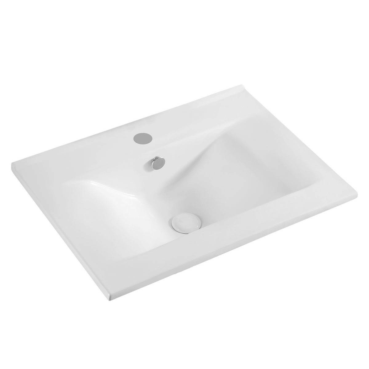 LAVABO SOPRAPIANO CON FORO RUBINETTO CM 62X46 185-LS67D