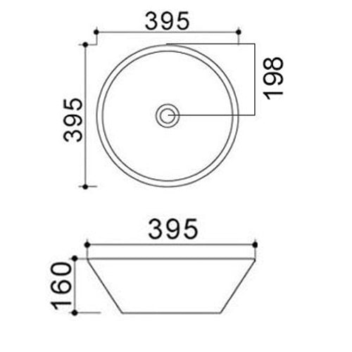 LAVABO DA APPOGGIO MOD. LA25 DM 39.5   COD:185-LA25D