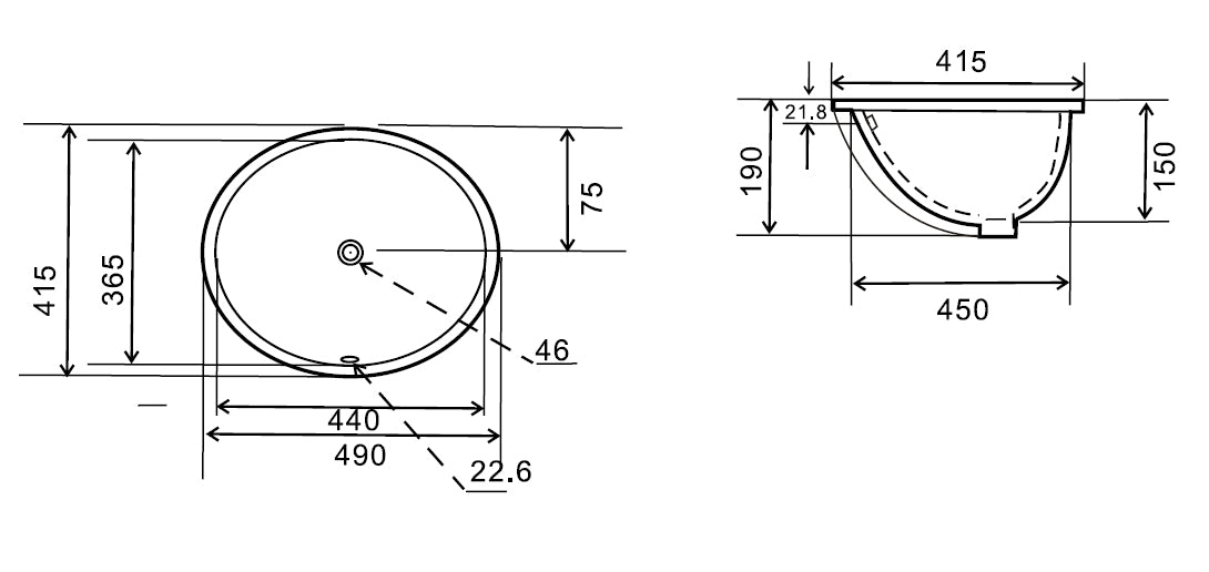 LAVABO DA APPOGGIO SLIM MOD. 185-LVA01