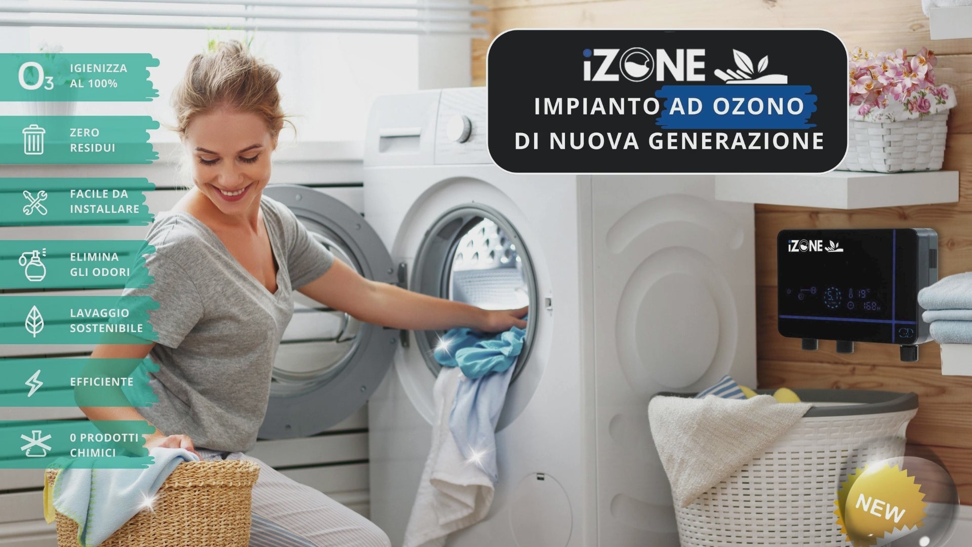 iZONE - IMPIANTO AD OZONO DI NUOVA GENERAZIONE PER LAVATRICE