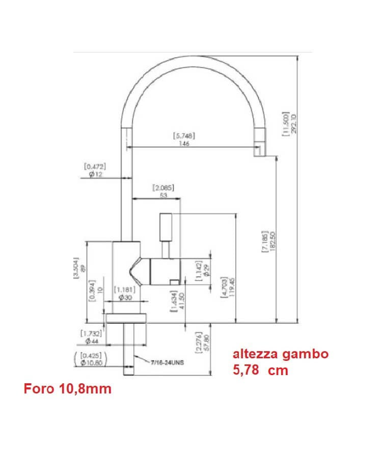 Rubinetto di prelievo 1 via per depuratori 1/4” Cromo. COD: CD-10001033SG