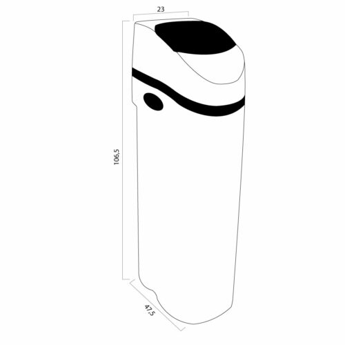 Addolcitore Slim acqua Cabinato 18 lt. Resina, per 4/6 Persone COD: CD-15000106-38SG