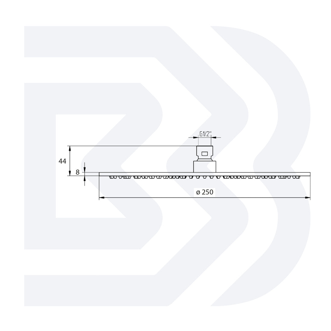 Soffione tondo H 8 ø 250 COD:CD-ST280000B