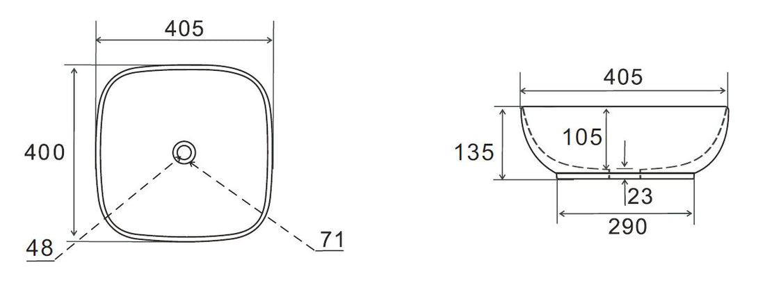 LAVABO DA APPOGGIO MATT MOD. 03 COD-CD:185-LVM03D