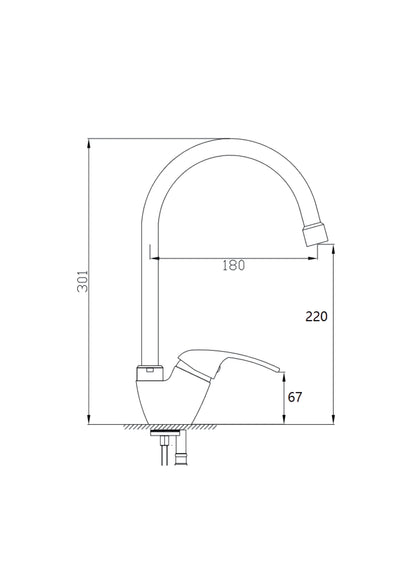 MONOCOMANDO LAVELLO BOCCA A PONTE BRASILE COD:CD-01636C