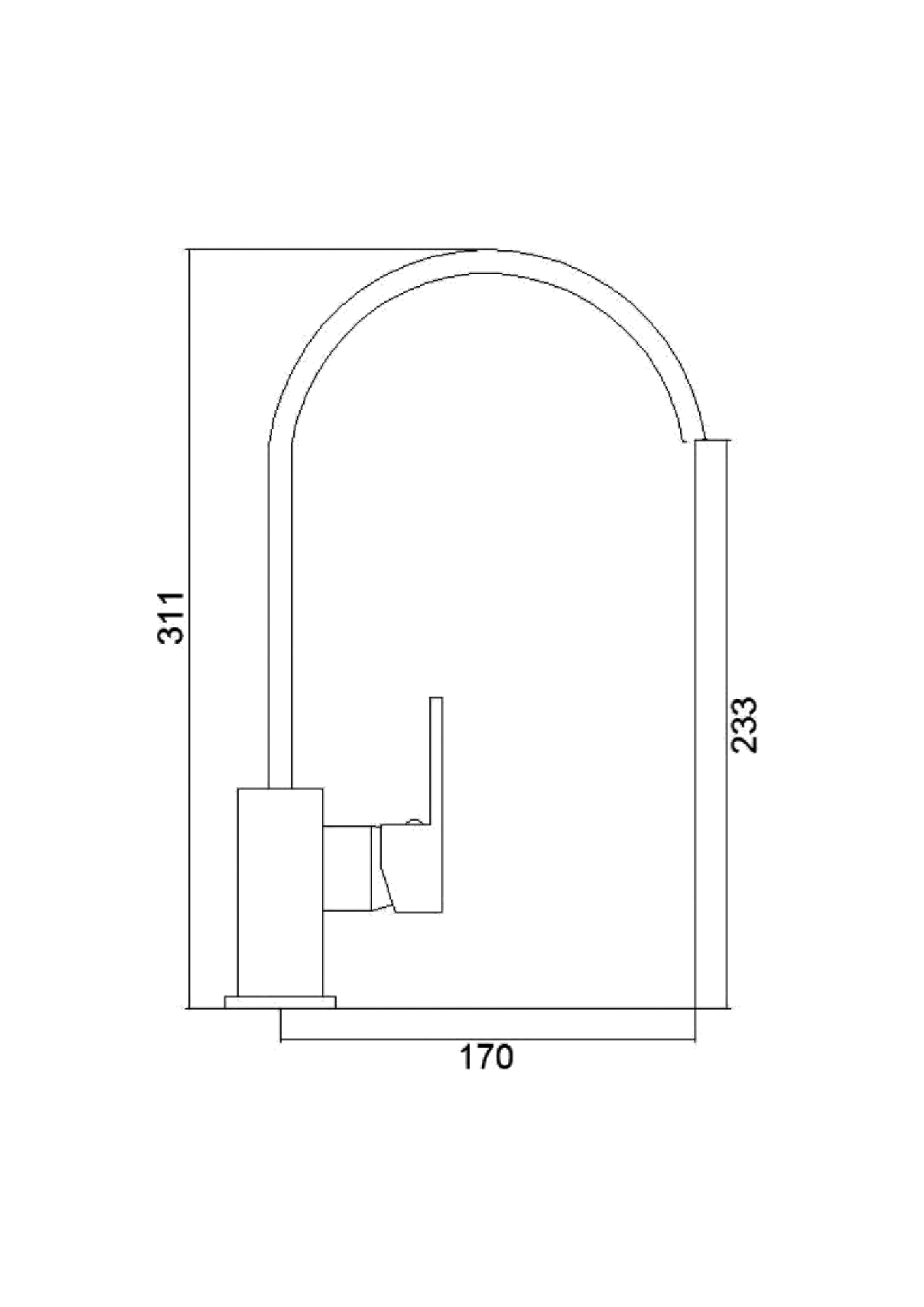 MISCELATORE LAVELLO BOCCA A PONTE SQUARE Dm 25 COD:CD-0183502C